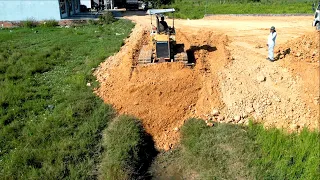 Incredible Full Video Pushing Step By Step Using Bulldozer Working And Truck Unloading Soil