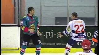 Adam Stefishen vs Mike Burgoyne EIHL fight 20-12-08