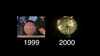 Times Square Ball Drop New Year 1999 and 2000 (Comparison)