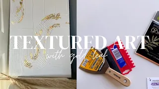 DIY TEXTURED ART ON CANVAS | minimalist home decor