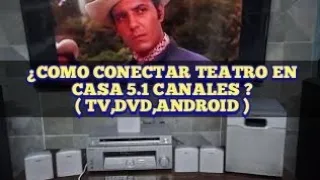 COMO CONECTAR TEATRO EN CASA 5.1 CANALES ( TV,DVD,ANDROID )
