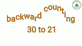 backward counting 30 to 21