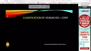 HEADACHE - A SHORT REVIEW OF EVALUATION AND TREATMENTS PART1