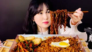 진진짜라에 실비파김치 먹방 완벽해🌟 | Black Been Noodles & Spicy Green Onion Kimchi ASMR Mukbang