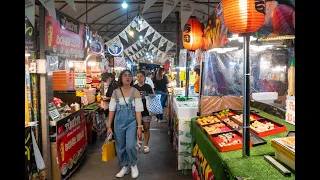 [4K] Exploring Nonthaburi nightlife : Index Bangyai Market food & shopping adventure