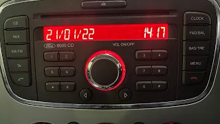 Ford Focus Clock Setting How to change the time and date in the radio and dashboard CD6000