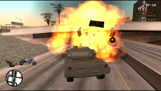 GTA San Andreas - CJ wield heavy armored tank vs six star military army