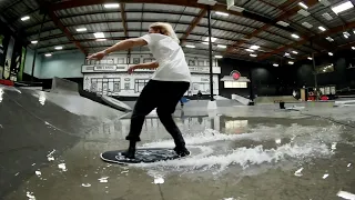 Professional Skimboarders FLOOD @berrics Skatepark!