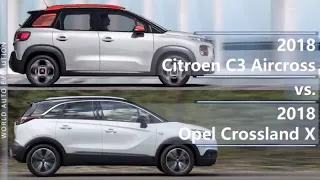 2018 Citroen C3 Aircross vs 2018 Opel Crossland X (technical comparison)