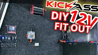 Installing my DIY 12v canopy setup! Kickass DC Charger + 170ah Slimline battery | Budget Tourer Ep4