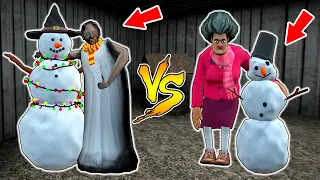 Granny vs Scary Teacher - snowman competition - funny horror animation parody (p.139)