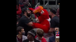 Benny the Bull being restrained for trying to distract Booker!😂 #shorts