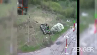 War In Ukraine: 'Kamizake' Drone Turns Russian Tank Into Ball Of Smoke