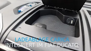 Induktive Ladeablage CARica integriert im Fiat Ducato