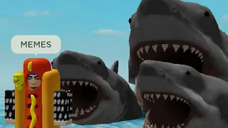 ROBLOX Shark Bite 2 FUNNY MOMENTS (MEMES)