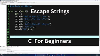 C Programming for Beginners: EP 2 Escape Strings