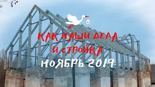 Как наши дела на стройке, ноябрь 2019 | Ставим стропила