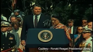 A powerful speech by PM Indira Gandhi alongside President Reagan