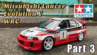 Building a 1:24 Scale Tamiya Mitsubishi Lancer Evolution V WRC Part 3 | Scale Model Kit