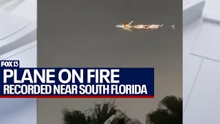 Boeing cargo plane sparks fire over South Florida