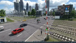 14 Minutes of Central Station Railroad Crossing | Transport Fever 2