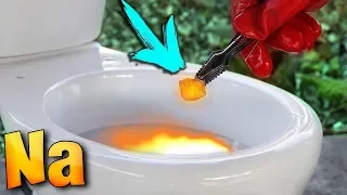 EXPERIMENT: SODIUM VS TOILET! WILL IT FLUSH?