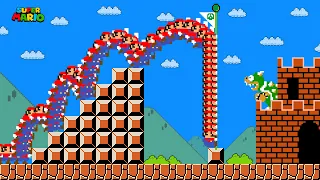 King Rabbit: Can 100 Mario at once trying to beat Super Mario Bros.?