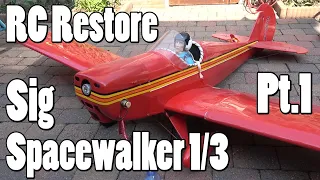 Sig 1/3 Spacewalker, 2.5m, gas powered - Part 1 RC Plane Restoration