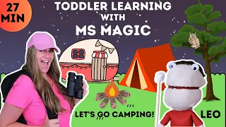 Let's Go Camping! | Toddler Learning | Puppet | Animals | Campout | Learn to Talk