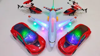 Airplane A380 and Radio Control Helicopter, 3D Lights Airbus A380, remote control car, aeroplane,