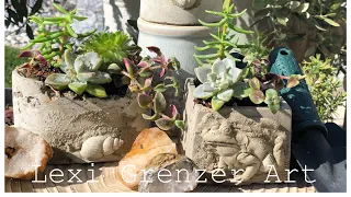 IOD DIY CEMENT OR CONCRETE GARDEN POTS WITH COTTAGE CORE THEME - Fairy Garden