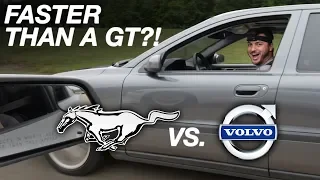 WHO HAS THE FASTEST DAILY?! Turbo Volvo vs. Mustang GT!
