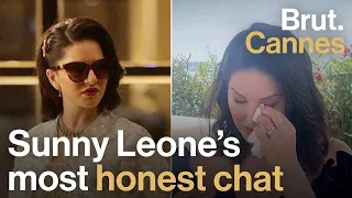 Choking with emotion, Sunny Leone recalls her struggles | Cannes 2023