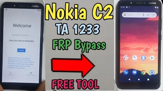 Nokia C2 FRP BYPASS Nokia TA 1233 Remove Google Account Without PC NO TalkBack