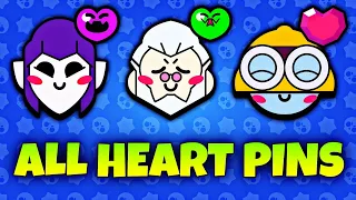 All Brawlers Of Heart Pin's 🥰 Brawl Stars