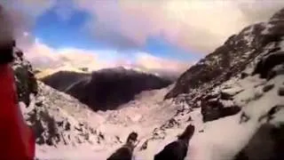 Mountain Climber's 100-Foot Fall Captured On Helmet Cam - Mark Roberts - Snowdon