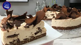 Cheesecake de Stracciatella | Tarta helada de Chocolate y Nata, sin horno