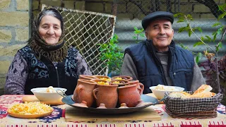 Ordinary Day in AZERBAIJAN Village: Grandma Cooked Piti From Lamb, Delicious Village Meal Recipe!