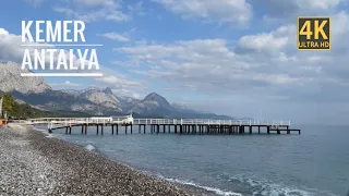 Antalya Kemer | 4K Beach - Walking Tour | TURKEY 2023