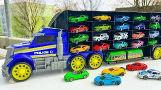 Car transporter with small cars metal from welly new #2