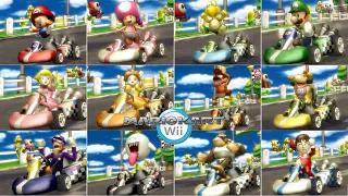 Mario Kart Wii // All Characters [1st Place Kart Animation]