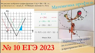 №10 ЕГЭ математика профиль 2023 (график модуля)