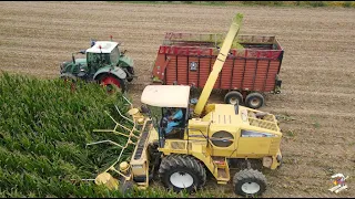 Chopping Corn Silage near Dalton Ohio | New Holland FX60 Chopper & Fendt Tractors.