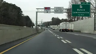 Interstate 85 - Georgia (Exits 120 to 113) southbound (Express Lanes)