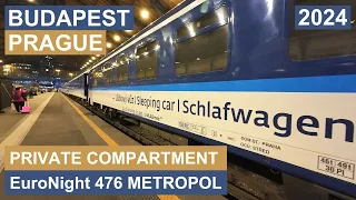 Budapest to Prague Night Train EuroNight Metropol in Sleeper Single Compartment by Czech Railways