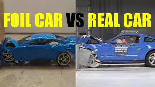 Crash Tests | Foil Cars VS Real Cars