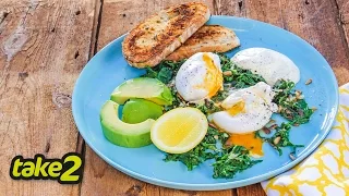 Poached Egg Recipe with Kale, Avocado and Yoghurt