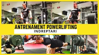 Antrenament powerlifting: Îndreptări convenționale (+genuflexiuni, împins din culcat și accesorii)