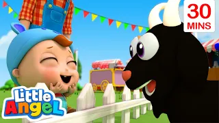 Baa Baa Black Sheep + More | Little Angel Color Songs & Nursery Rhymes | Learn Colors & Shapes