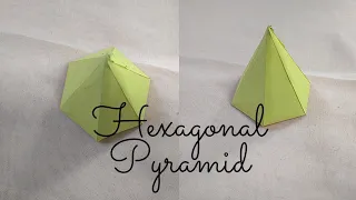 How to make a hexagonal pyramid || Paper hexagonal pyramid